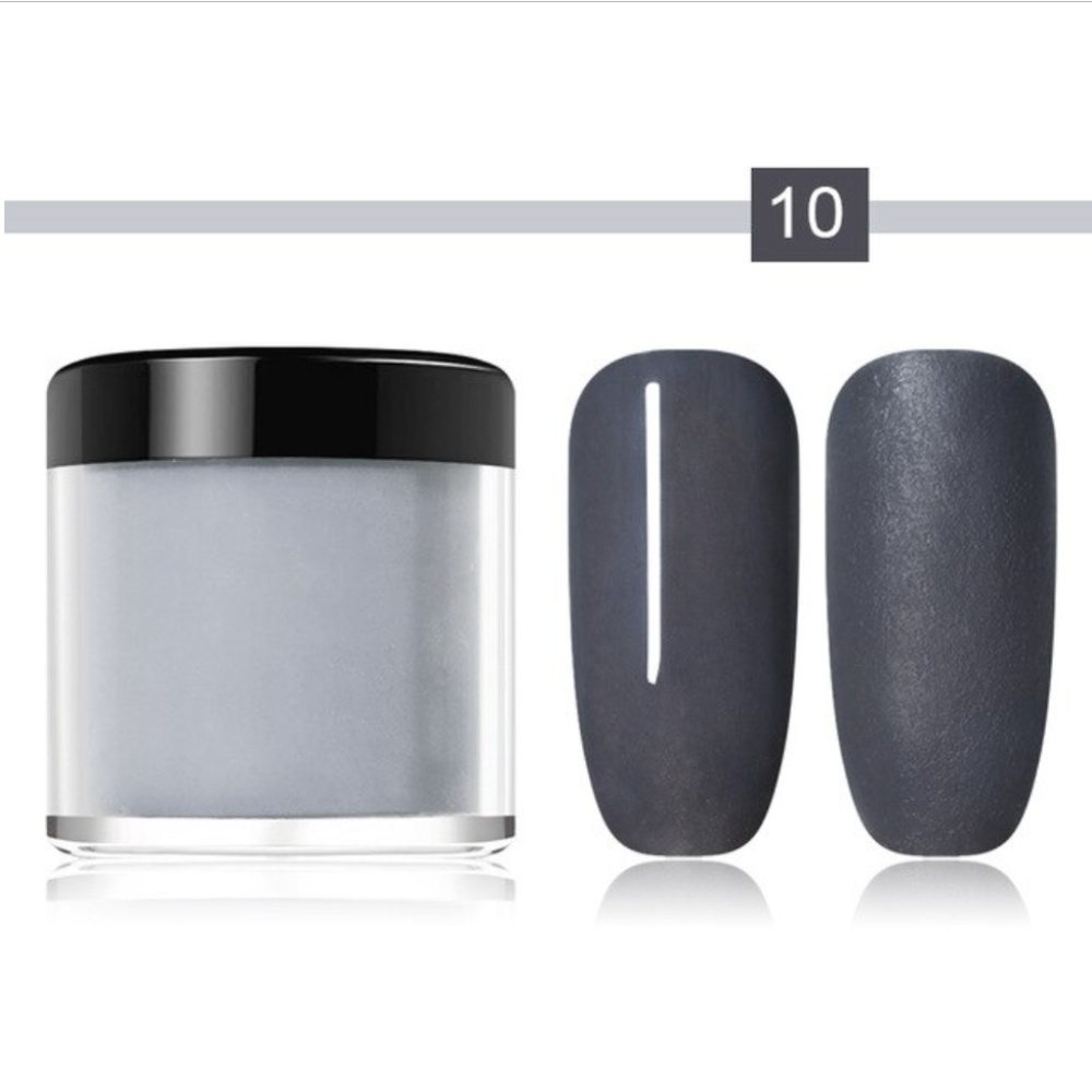 Gray, Charcoal, dark gray acrylic nail pid powder